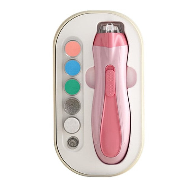 Set Pila Electrica pentru Copii si Bebelusi, ABS, 6 Accesorii, cu Lumina LED