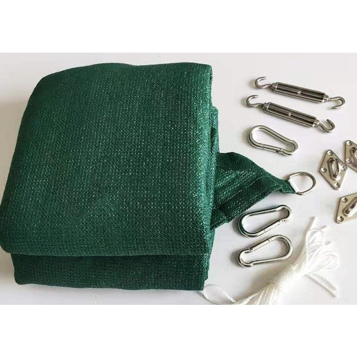 Prelata de soare / copertina de tip parasolar pentru terasa si gradina, triunghiulara 3x3x3m Verde