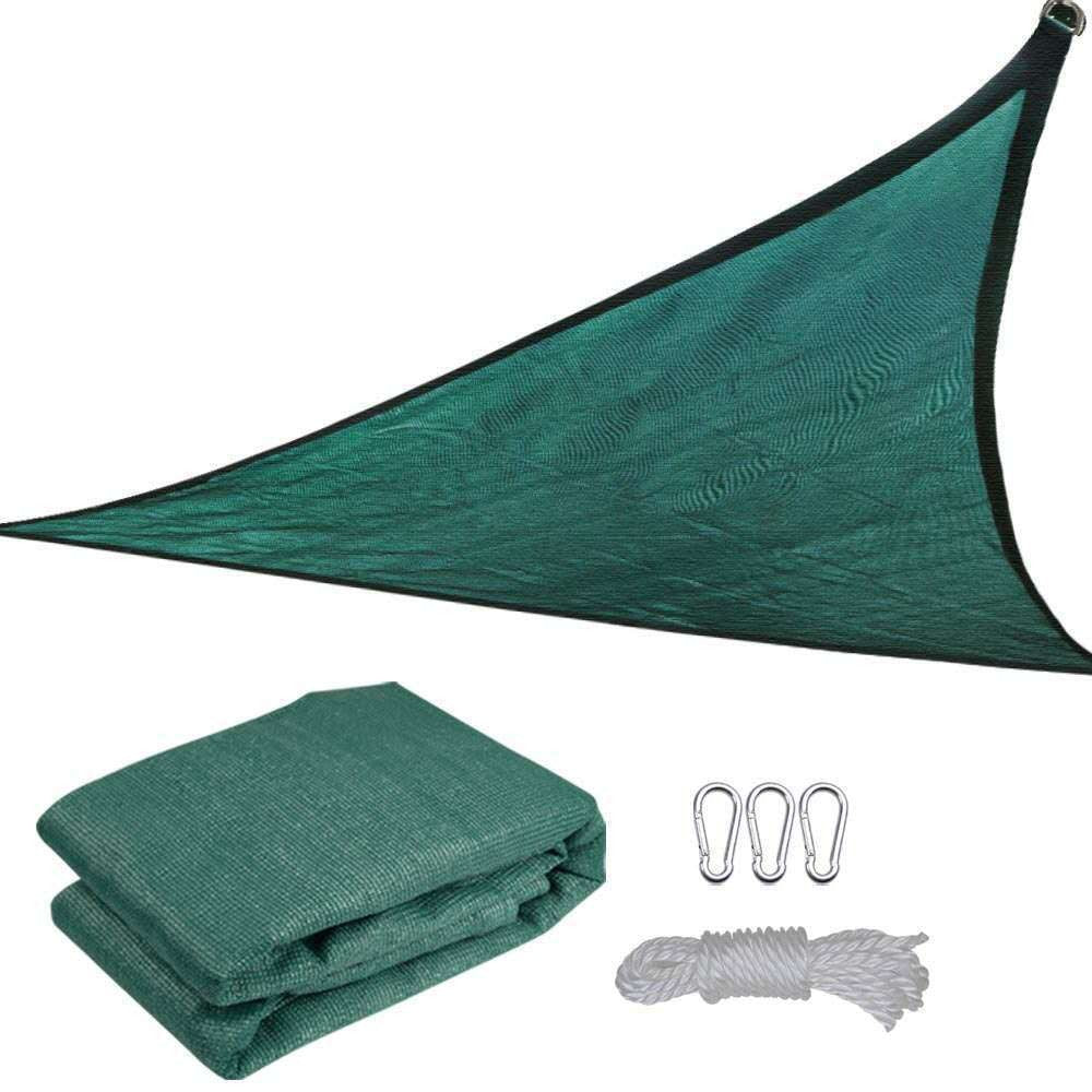 Prelata de soare / copertina de tip parasolar pentru terasa si gradina, triunghiulara 3x3x3m Verde