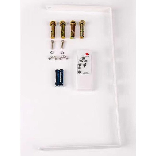 Proiector 100 LED SMD - 30W cu încărcare solară, senzor lumina, timer,telecomanda si kit montaj inclus, 15X12 cm, IP67