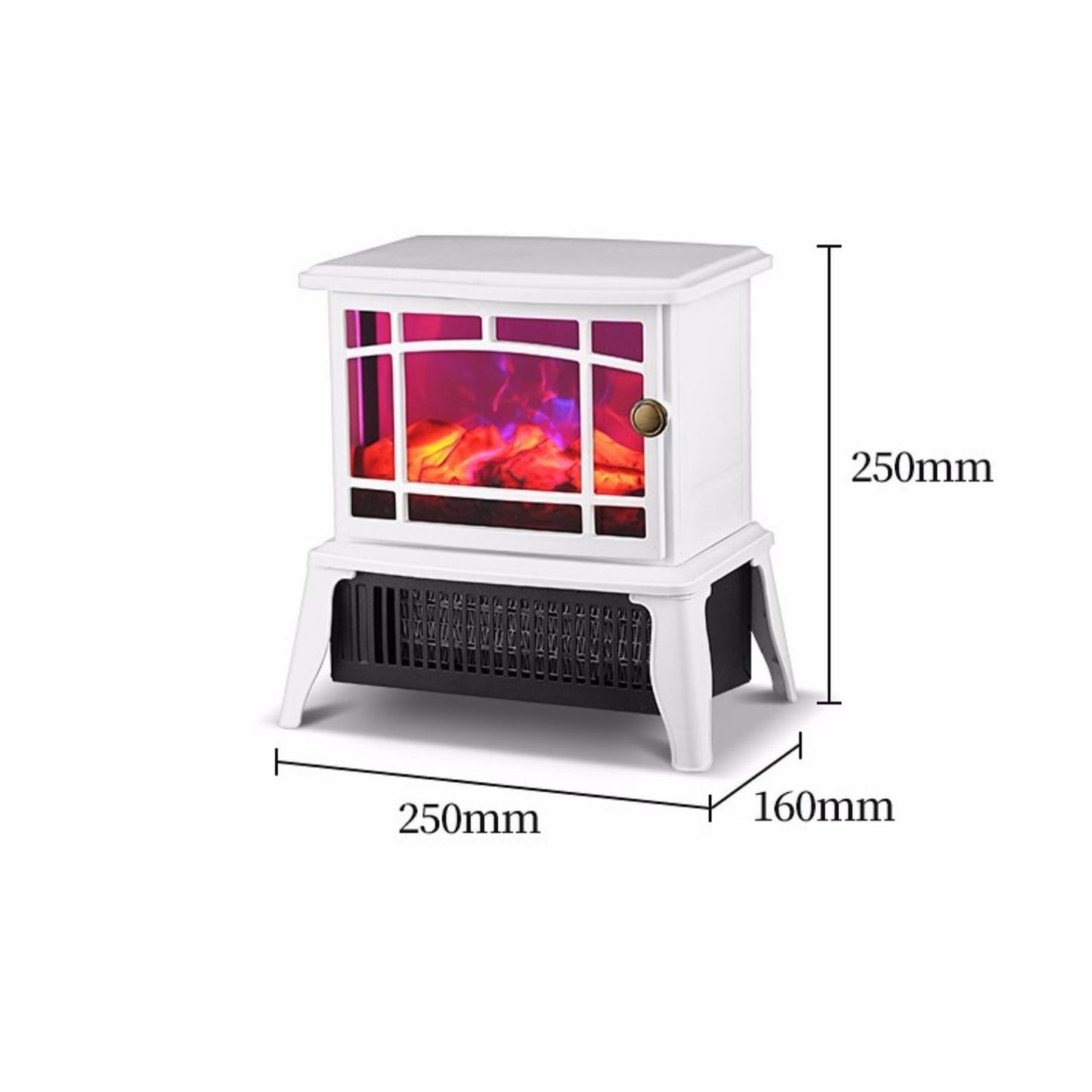 Șemineu electric cu efect de flacăra 1500W - Roșu