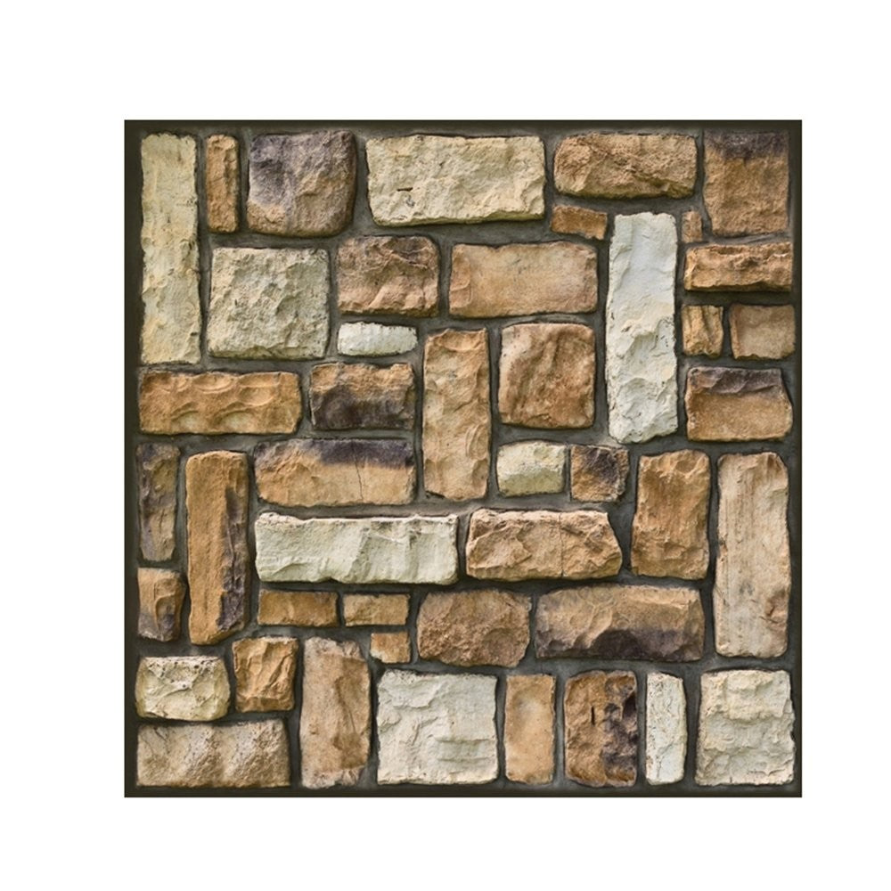 Set 10 placi tapet autoadezive 3D cu imitație de piatra 30x30cm