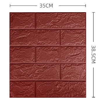 Set 10 placi tapet autoadezive 3D cu imitație de cărămidă 35x38cm