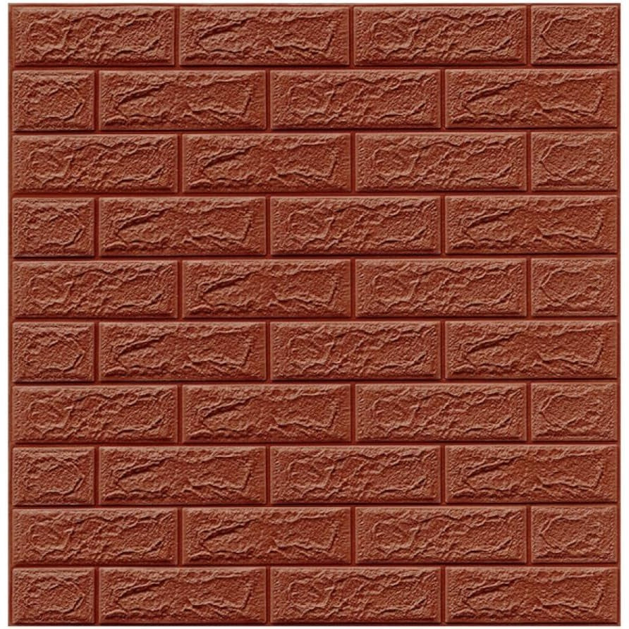 Set 10 placi tapet autoadezive 3D cu imitație de cărămidă 35x38cm