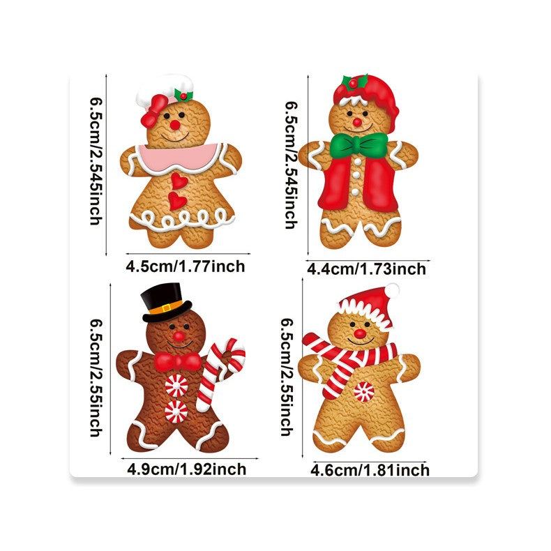 Set 12 Decorațiuni de Crăciun din Lemn - Temă Prajituri Omuleti