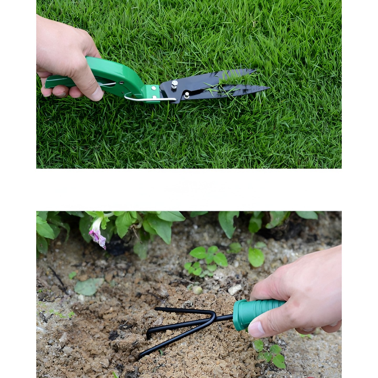 Set 12 Unelte de Grădină, Flippy, pentru Plantare, Prelucrare Sol și Îngrijire Plante, cu Cutie, Verde Deschis