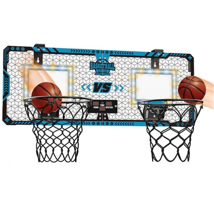 Set 2 coșuri de baschet pentru copii cu tablou de bord electronic, pentru 2 jucatori