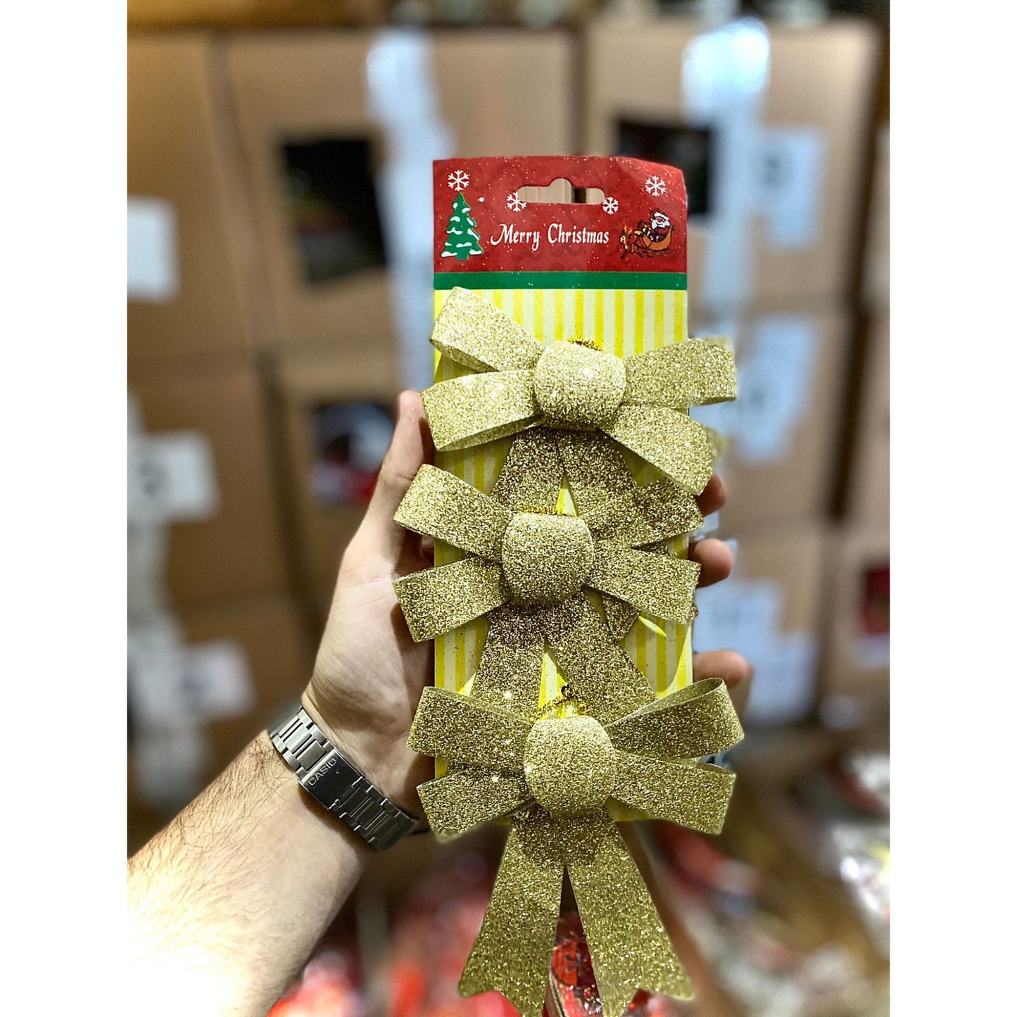 Set 3 fundite pentru brad, Aurii