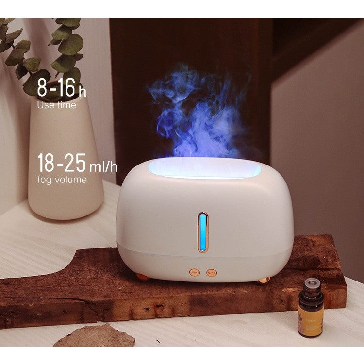 Umidificator de tip flacăra cu Aromaterapie , 7 culori , 250 ml