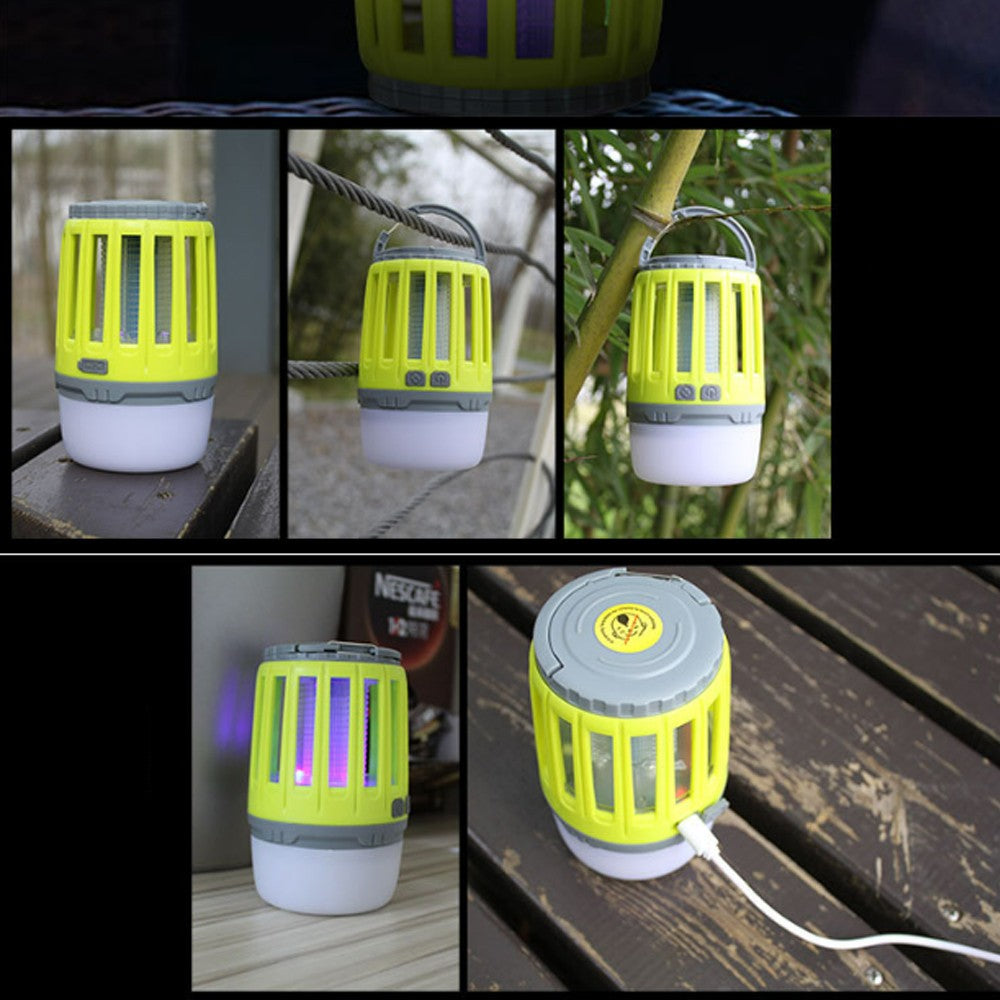🪰 Lampa UV Anti-Insecte MaisonElise 2 în 1, Anti Țânțari & Iluminare, Port USB, IPX6, 200 Lumen, Portabilă, Verde, 8.5 x 13.3 cm