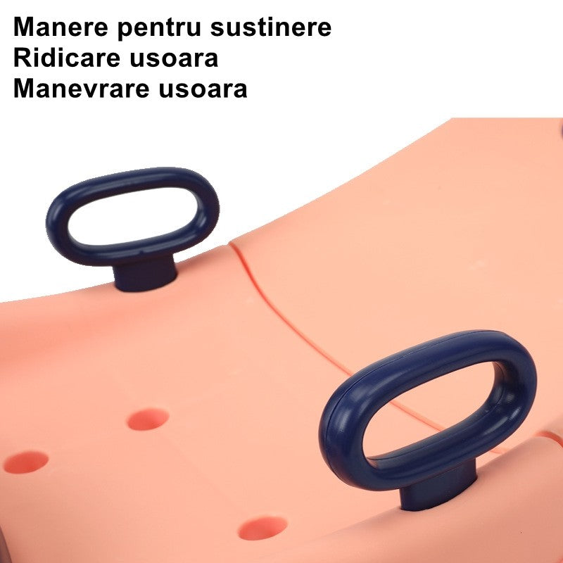 Suport pliabil pentru spălarea parului la copii - Roz pal