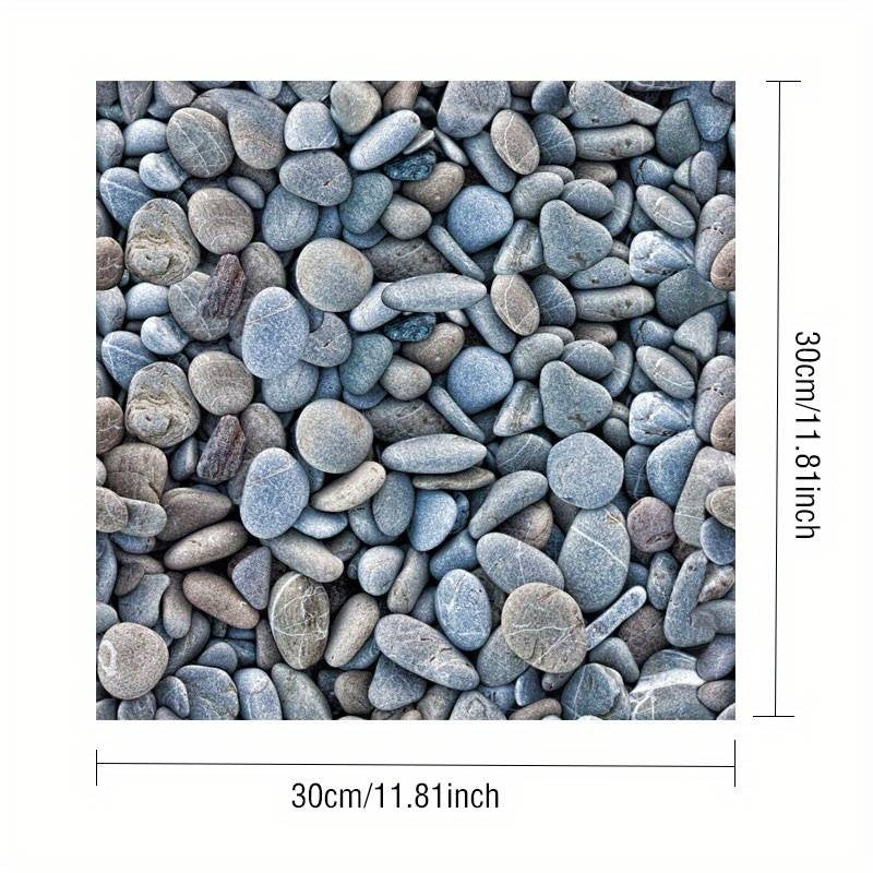 Set 10 placi tapet autoadezive 3D cu imitație de piatra mica 30x30cm
