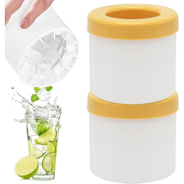 Forma de gheata din silicon cu capac in forma de pahar