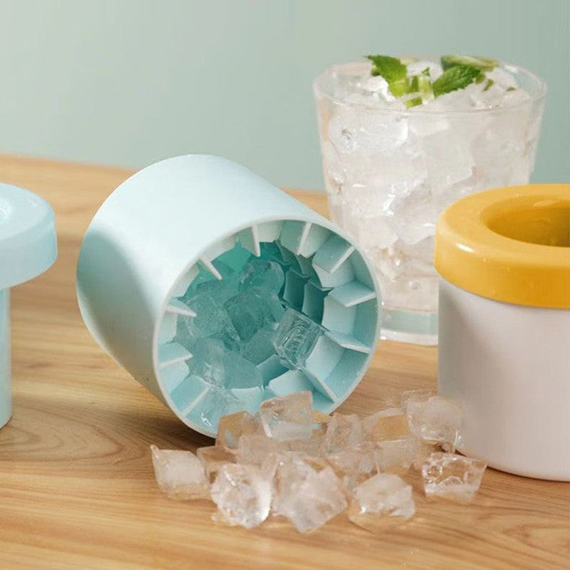 Forma de gheata din silicon cu capac in forma de pahar