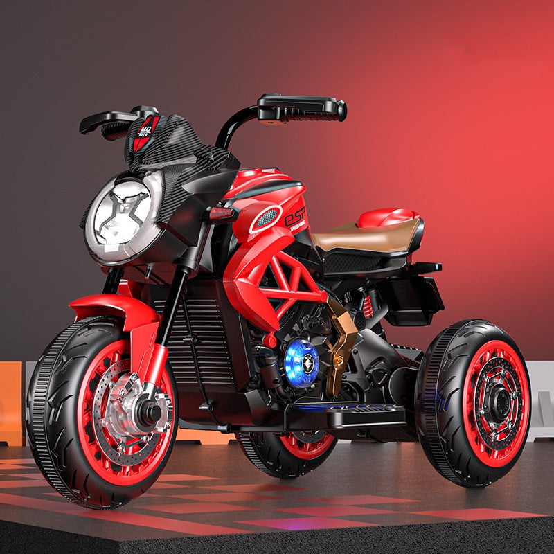 Motocicleta Electrica pentru copii 3-9 ani , 2 Acumulatori, BLUETOOTH, SISTEM ANTI-RASTURNARE, SISTEM DE LUMINI SI SUNET