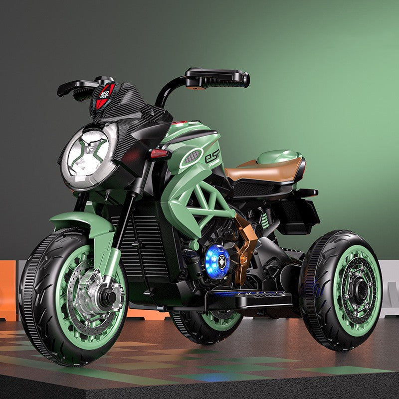 Motocicleta Electrica pentru copii 3-9 ani , 2 Acumulatori, BLUETOOTH, SISTEM ANTI-RASTURNARE, SISTEM DE LUMINI SI SUNET
