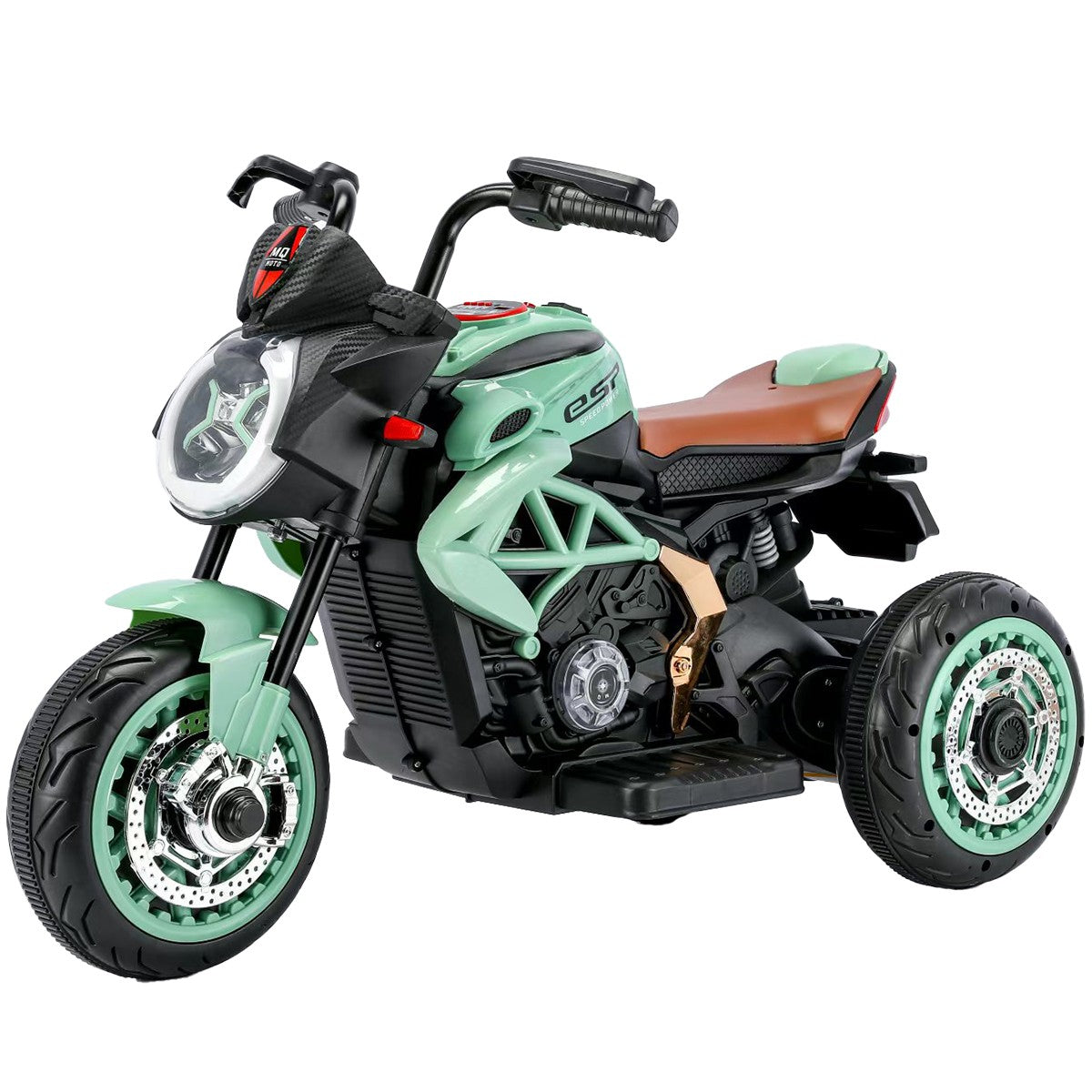 Motocicleta Electrica pentru copii 3-9 ani , 2 Acumulatori, BLUETOOTH, SISTEM ANTI-RASTURNARE, SISTEM DE LUMINI SI SUNET