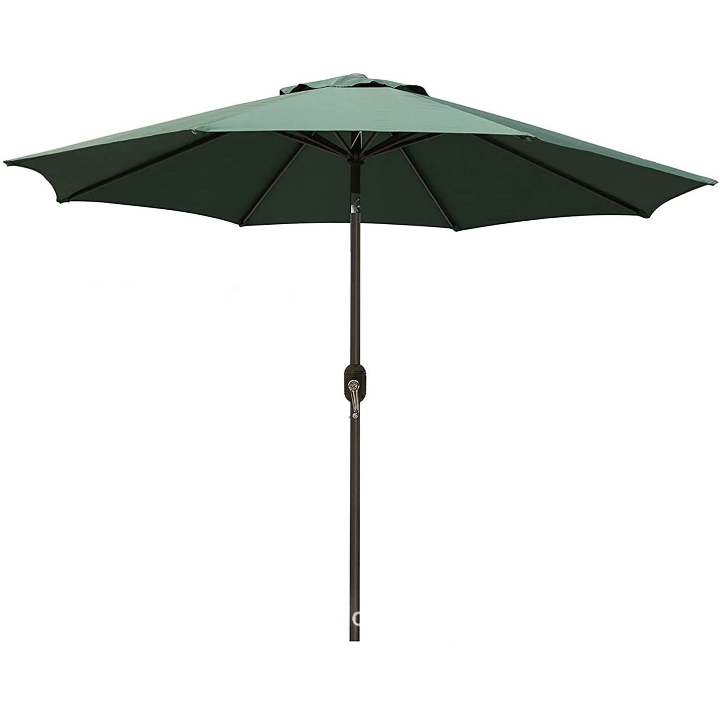 Umbrela rotunda de soare pentru terasa sau grădină, diametru 2.70m înălțime , 2.80m, 9 brațe , manivela , diametru tija 35mm, înclinare-Verde