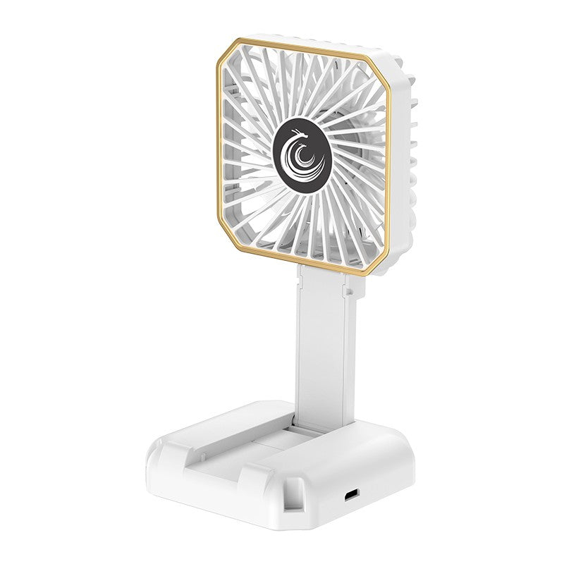 Ventilator Portabil Maison Elise 3-în-1 – De Gât, De Birou, Suport Telefon, USB, 3 Viteze, Bej