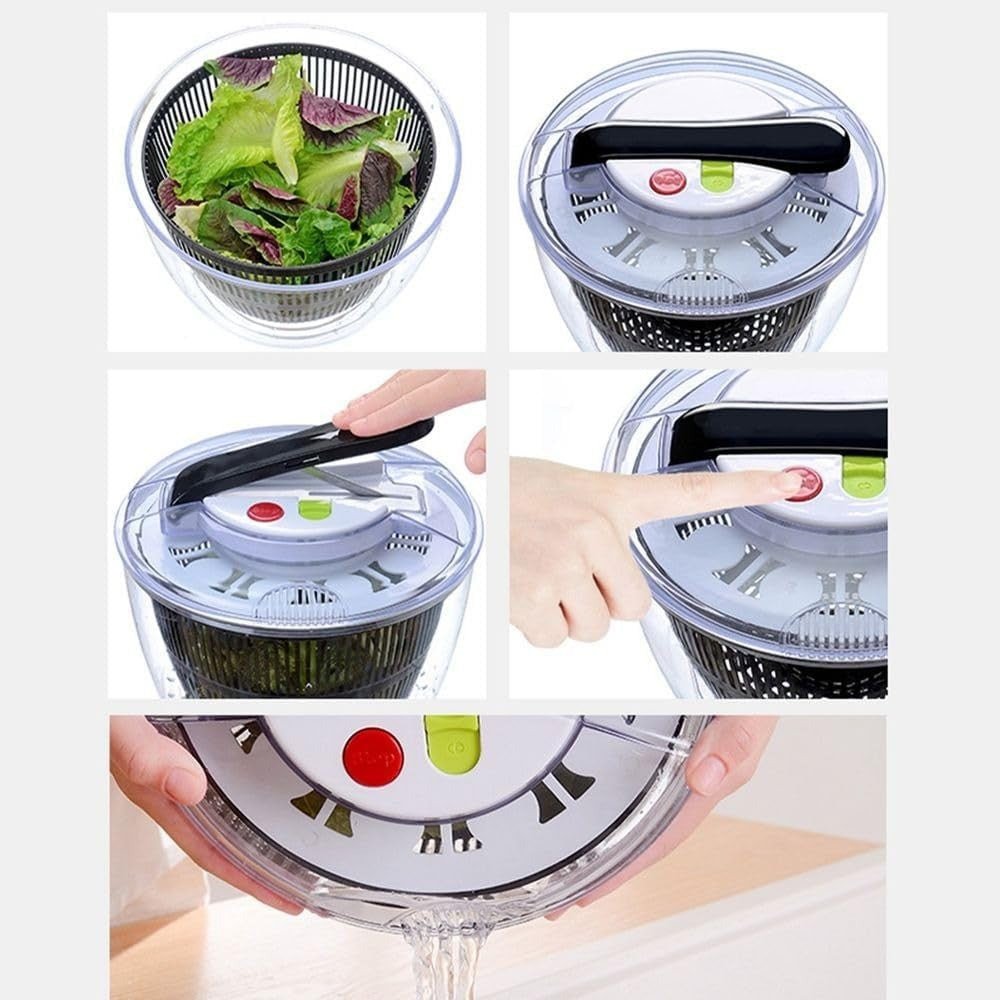 Uscător manual pentru salata si verdețuri , capacitate 3 L