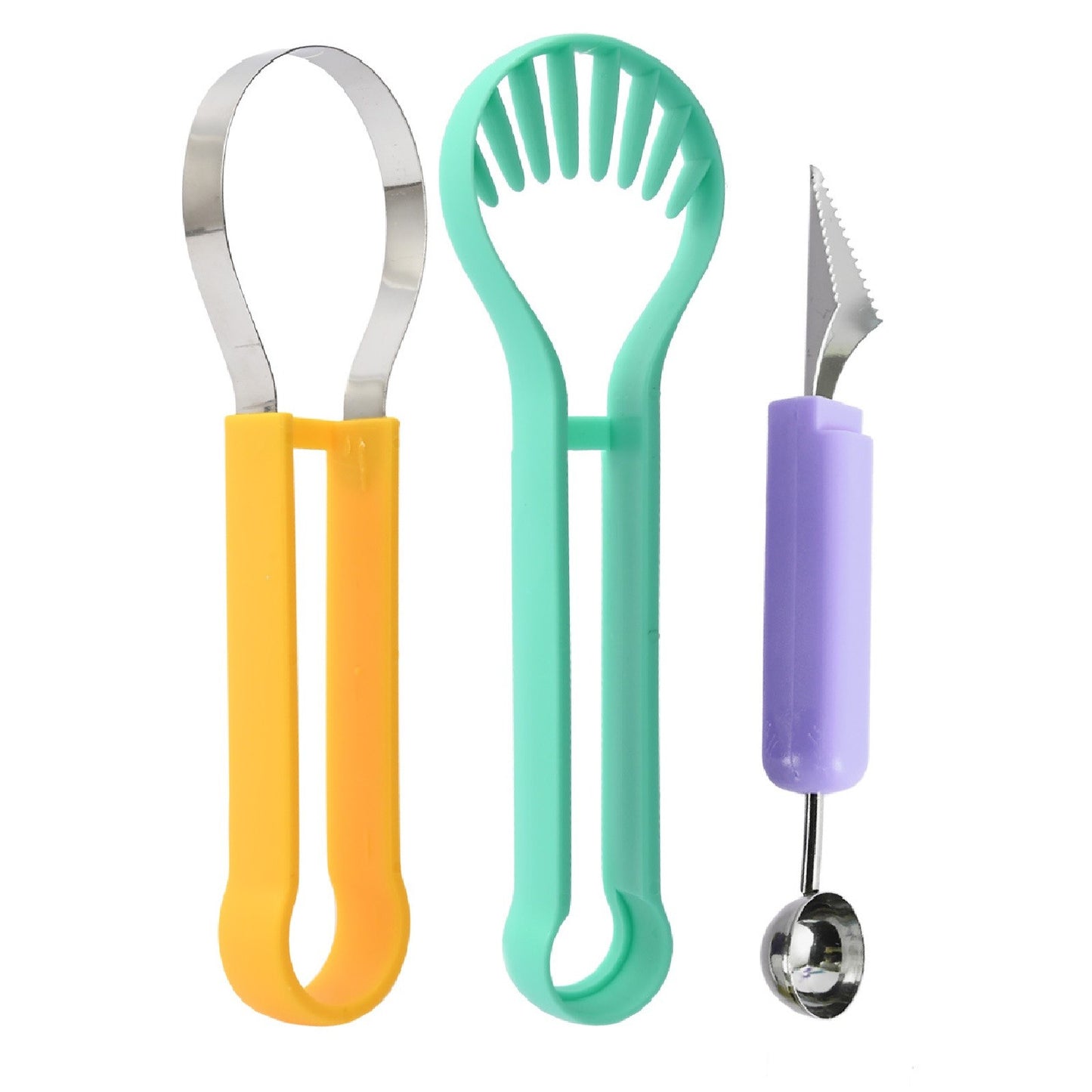Ustensila de bucătărie 4in1 pentru tăiat si decorat fructe din inox.
