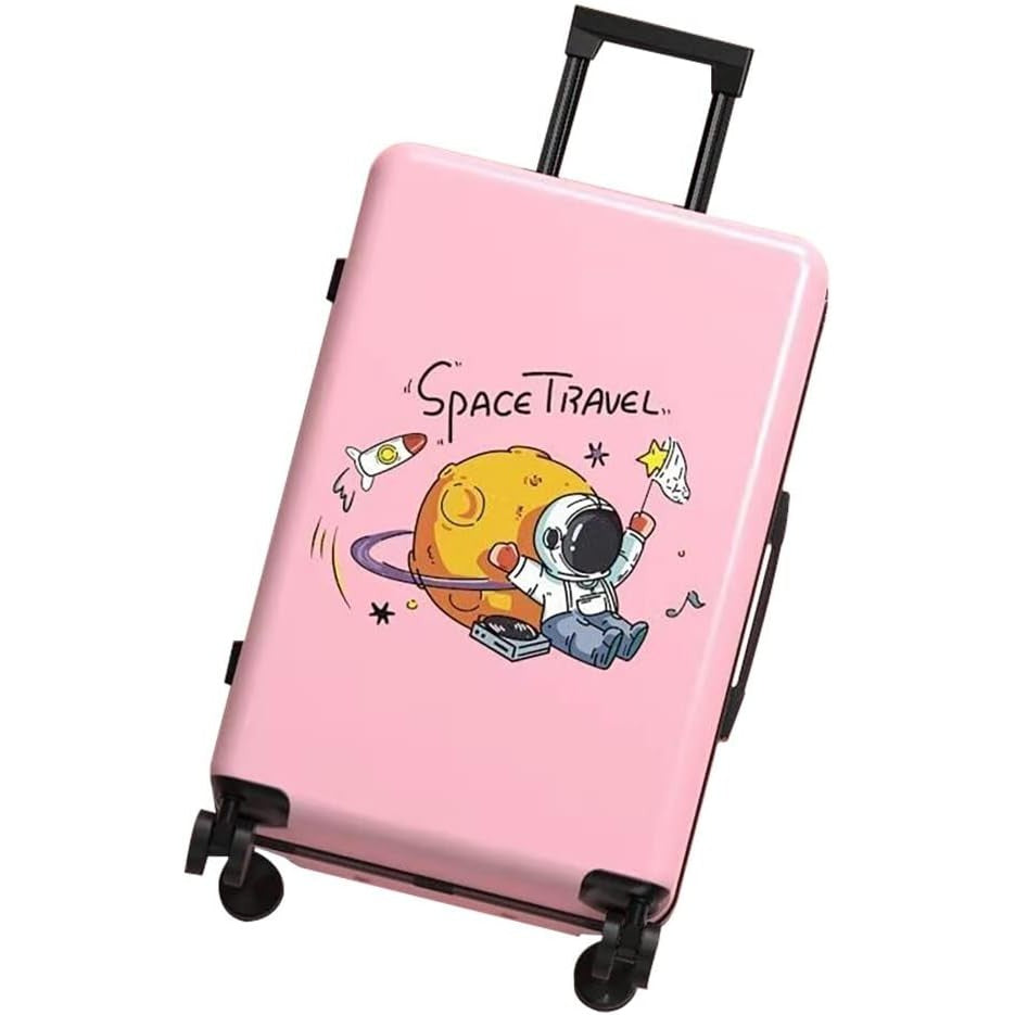 Troller de calorie 56x35x22 cm , 4 roti, maner reglabil , fermoar, cifru , Roz