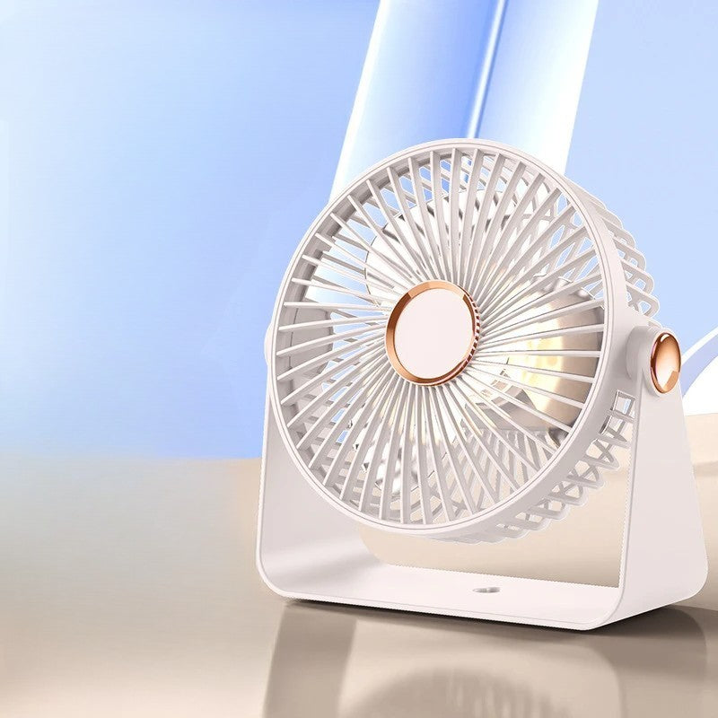 🌀 Ventilator 2 în 1 MaisonElise, de Masă sau Perete, 5 Trepte, USB Type-C, 1200 mAh, Ultra Silențios, 17.5 cm, Alb