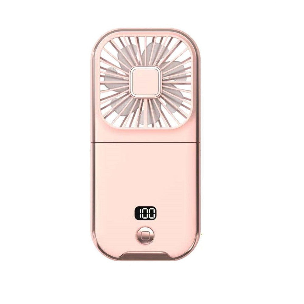 Ventilator Portabil 3 în 1 Maison Elise – De Mână, Gât sau Birou, Pliabil, USB, Suport Telefon, Roz