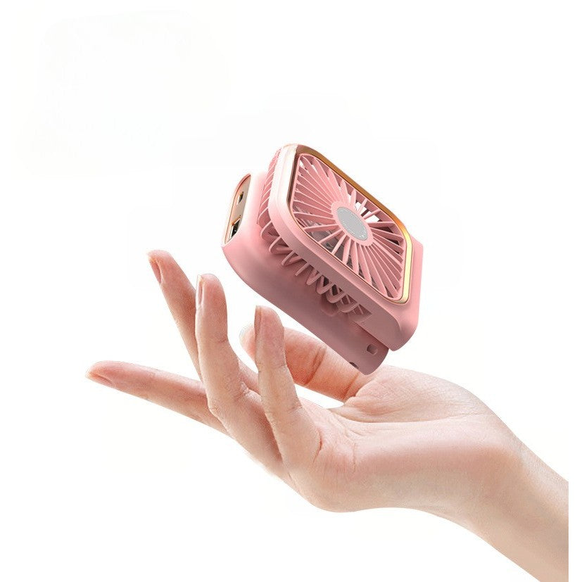 Ventilator Portabil 3 în 1 Maison Elise – De Mână, Gât sau Birou, Pliabil, USB, Suport Telefon, Roz