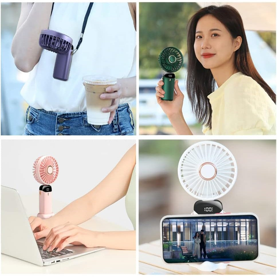 Ventilator Ultra Portabil cu Aromaterapie Flippy – Mov, 3 în 1, Magicul răcoririi oriunde mergi!