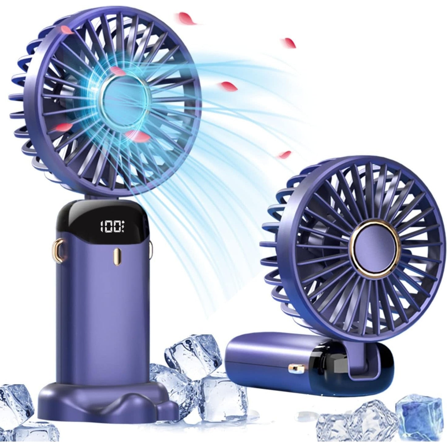 Ventilator Ultra Portabil cu Aromaterapie Flippy – Mov, 3 în 1, Magicul răcoririi oriunde mergi!
