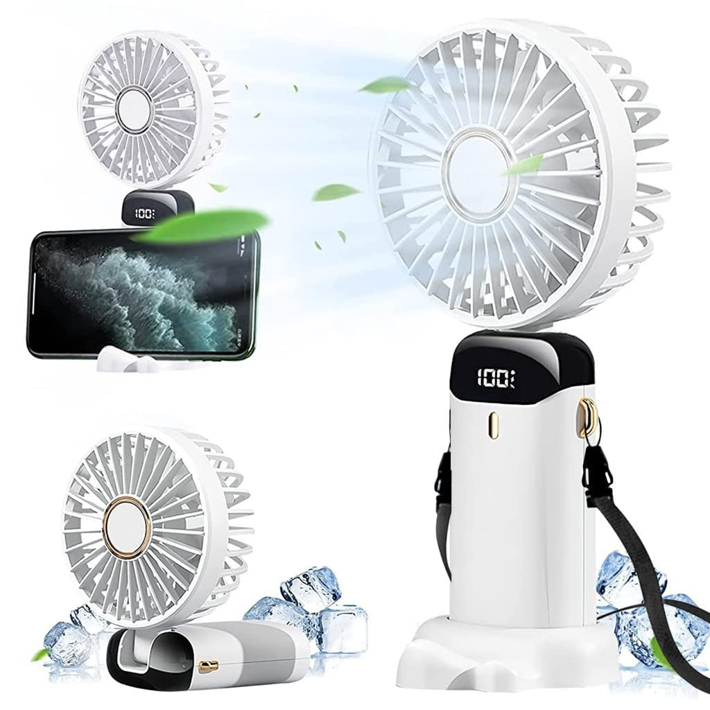 Ventilator Ultra Portabil cu Aromaterapie Maison Elise – 3 în 1, Alb