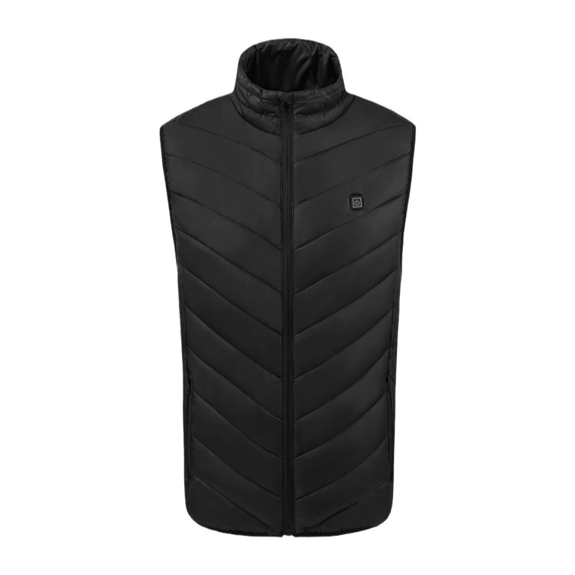 Vestă Unisex Încălzită, 2 zone de încălzire , umplutura din bumbac, 3 trepte de temperatura, Neagră