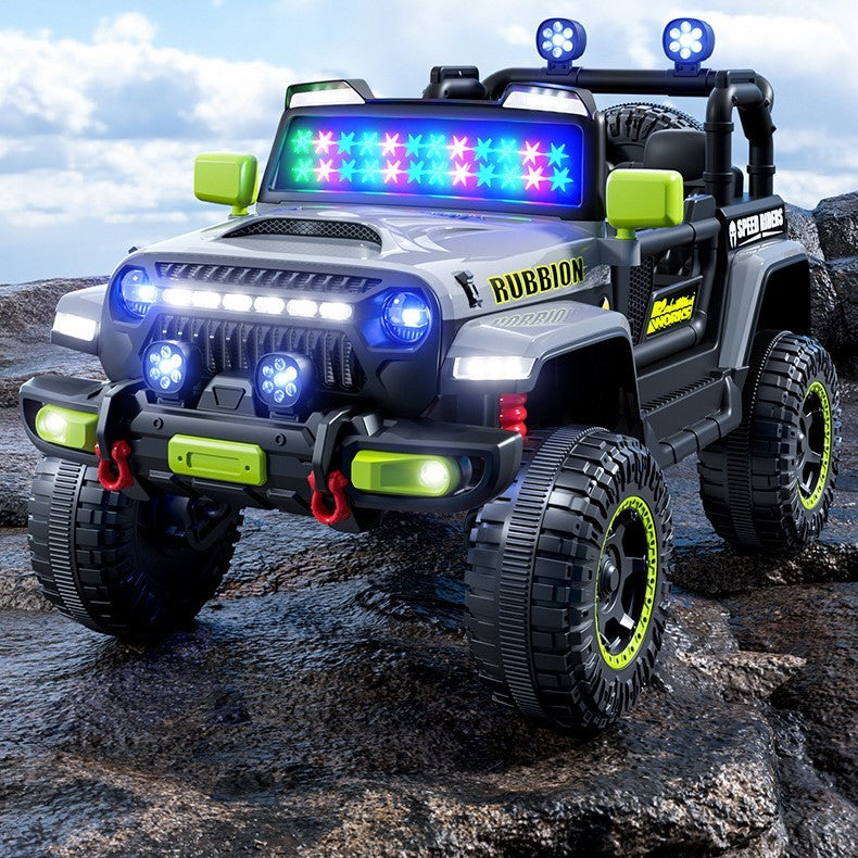 Mașină Electrică pentru Copii 3-9 ani, Off-Road, Conectare Bluetooth, telecomandă, Tracțiune Integrală, Lumina Intermitenta, Baterie 12V 7Ah, 120x63x68cm