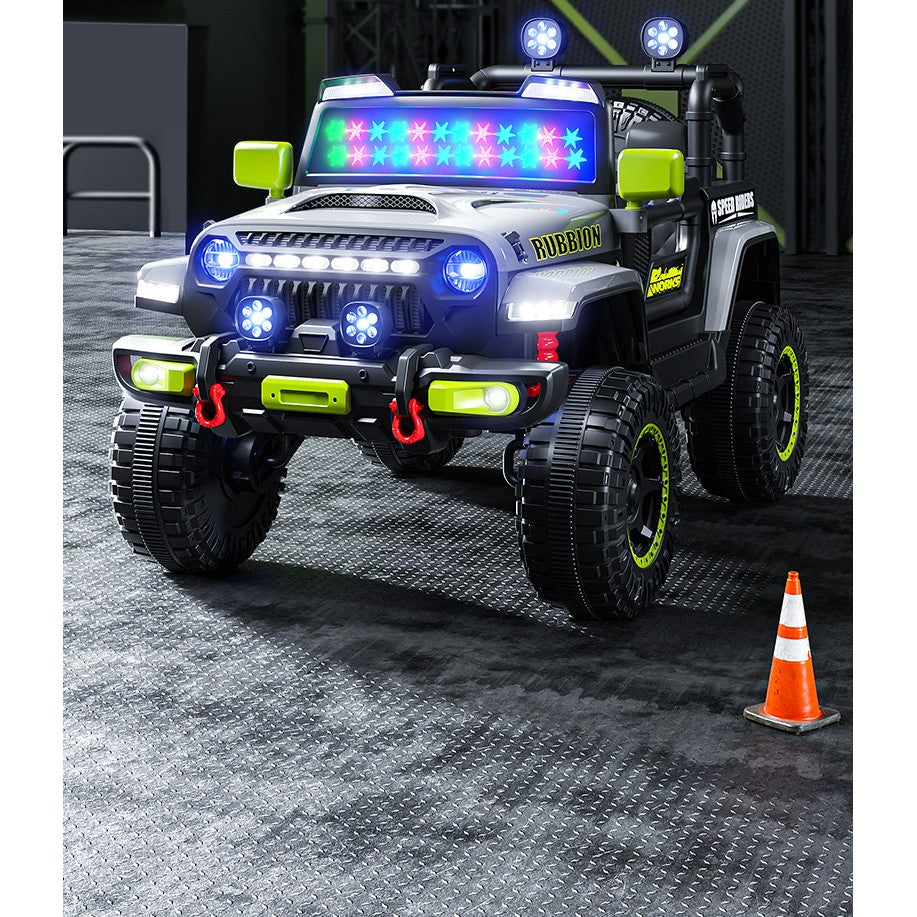 Mașină Electrică pentru Copii 3-9 ani, Off-Road, Conectare Bluetooth, telecomandă, Tracțiune Integrală, Lumina Intermitenta, Baterie 12V 7Ah, 120x63x68cm