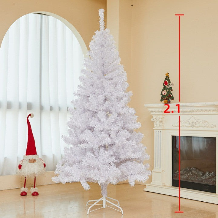 Brad artificial Alb înălțime 210 cm , 800 de ramuri/vârfuri, cu suport inclus