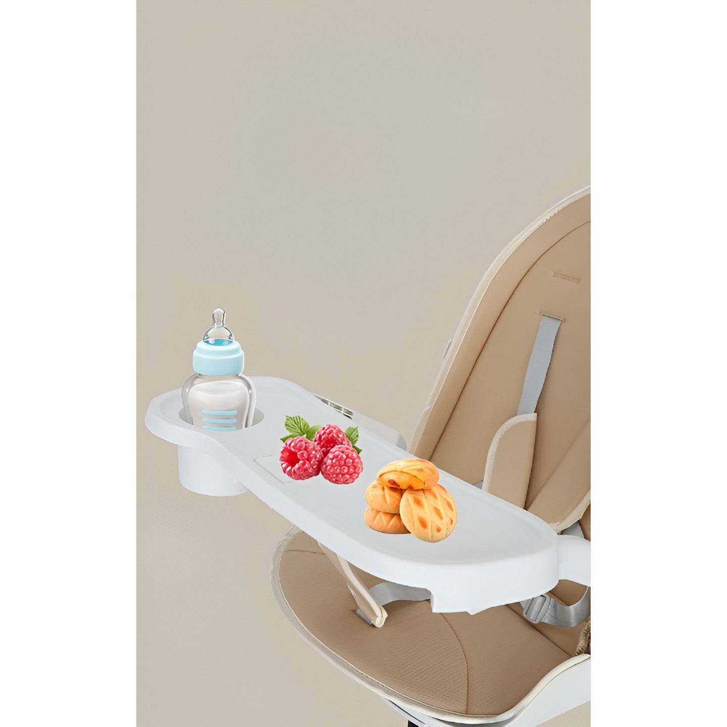 Cărucior sport 3in1, 6-36 luni , reversibil, pliabil, tăviță pentru masa, roti 360 si parasolar-Model Jungle -Crem
