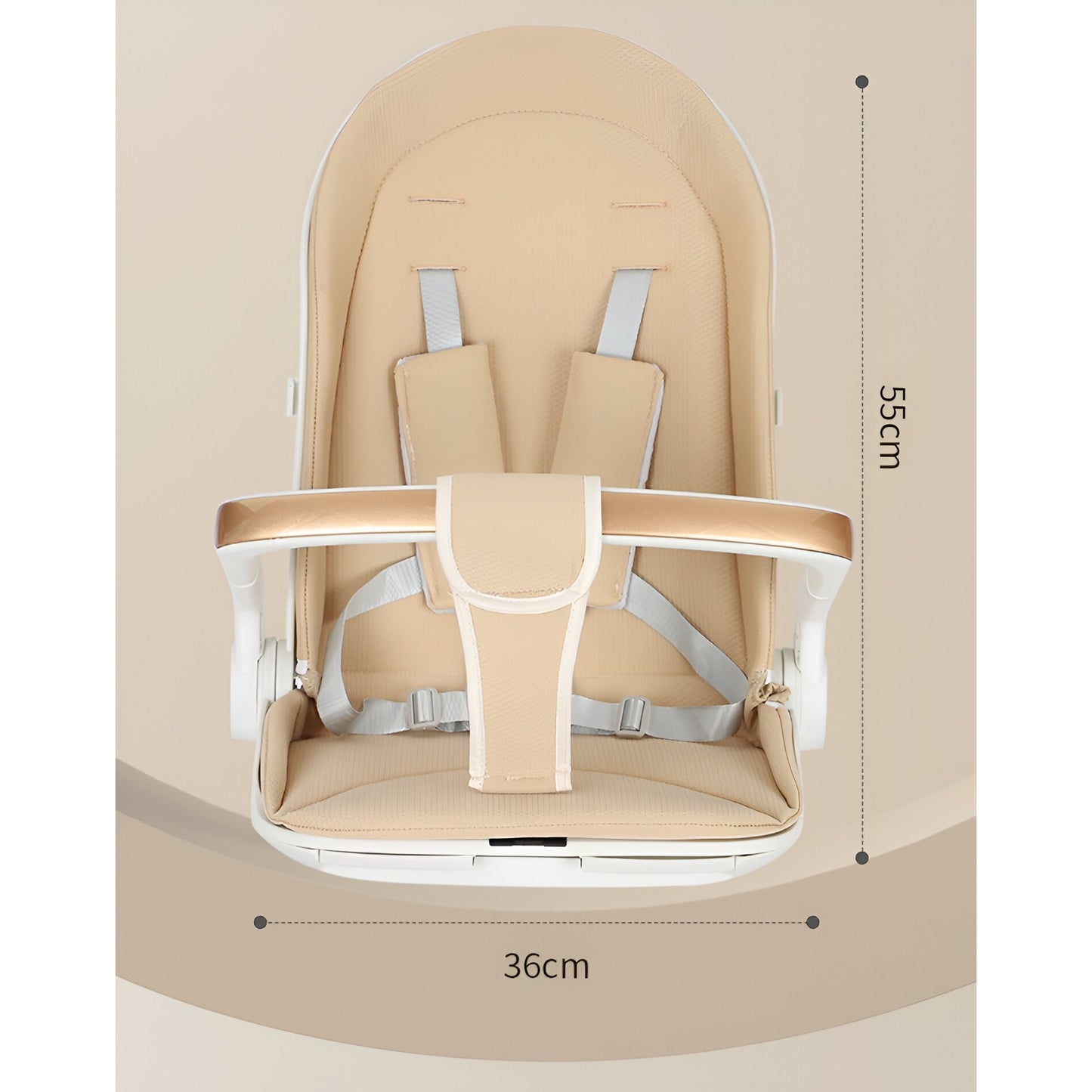 Cărucior sport 3in1, 6-36 luni , reversibil, pliabil, tăviță pentru masa, roti 360 si parasolar-Model Jungle -Crem