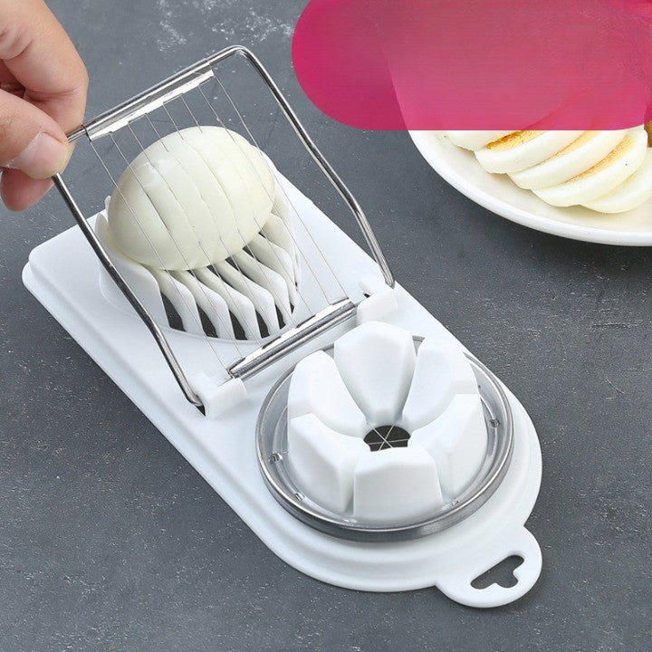 Feliator multifunctional pentru oua , mozzarela ,fructe , 2 forme de filiere Alb