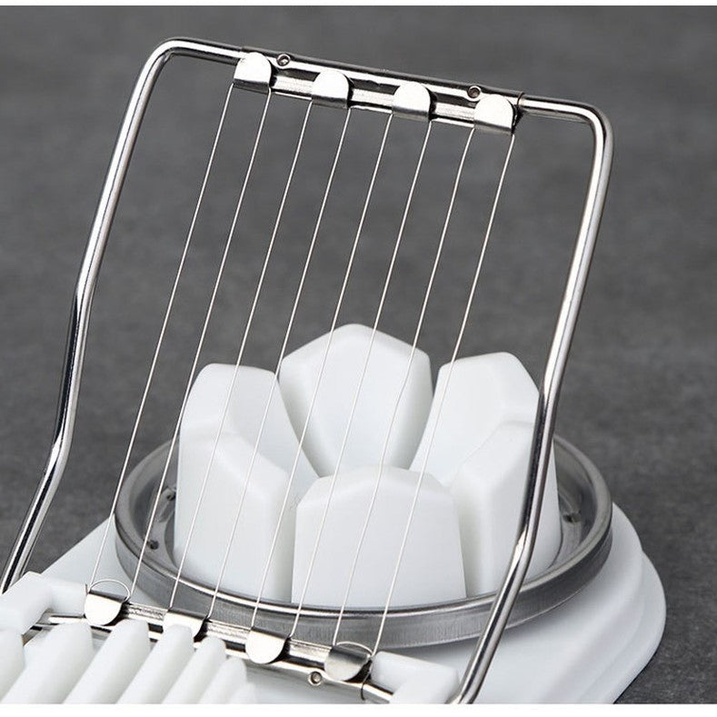 Feliator multifunctional pentru oua , mozzarela ,fructe , 2 forme de filiere Alb