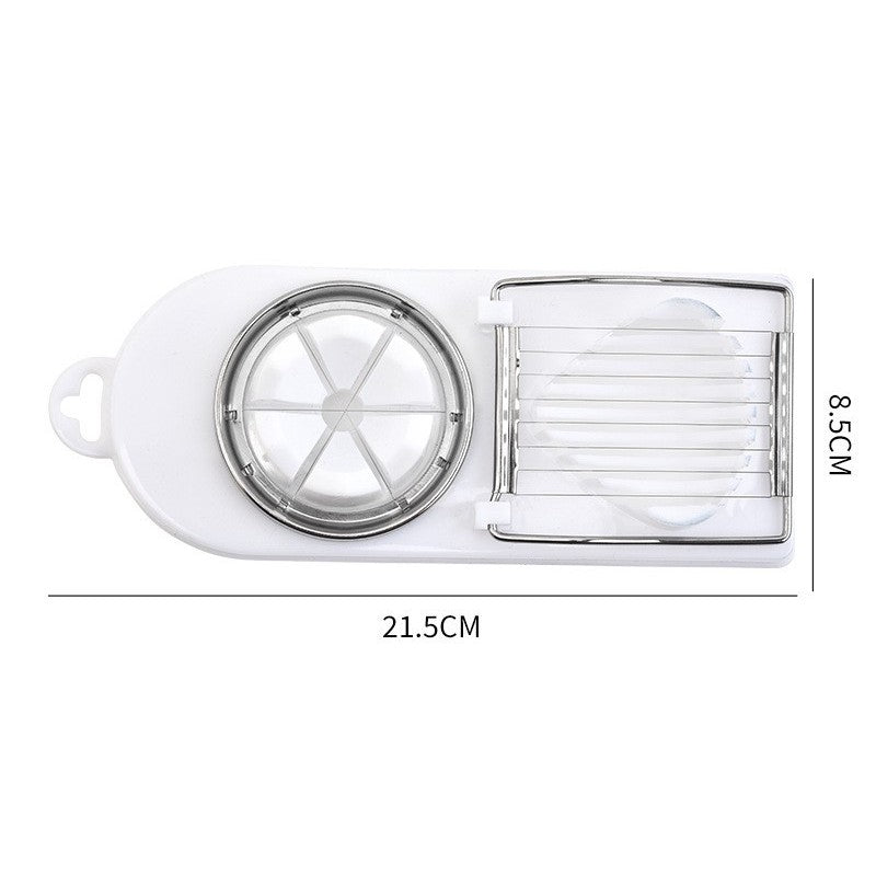 Feliator multifunctional pentru oua , mozzarela ,fructe , 2 forme de filiere Alb