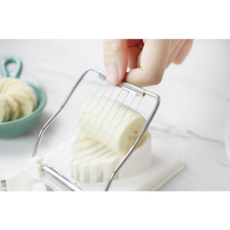 Feliator multifunctional pentru oua , mozzarela ,fructe , 2 forme de filiere Alb