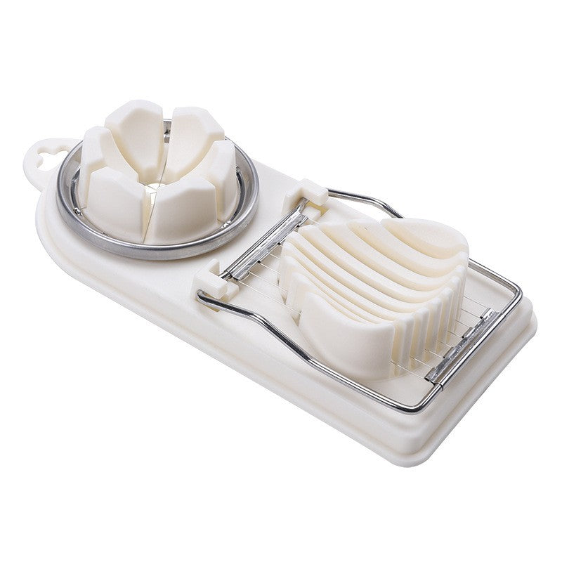Feliator multifunctional pentru oua , mozzarela ,fructe , 2 forme de filiere Alb
