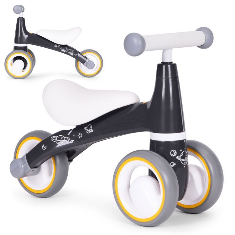 Mini bicicleta fara pedale, triciclu copii cu roti EVA, 50x22x39 cm, negru