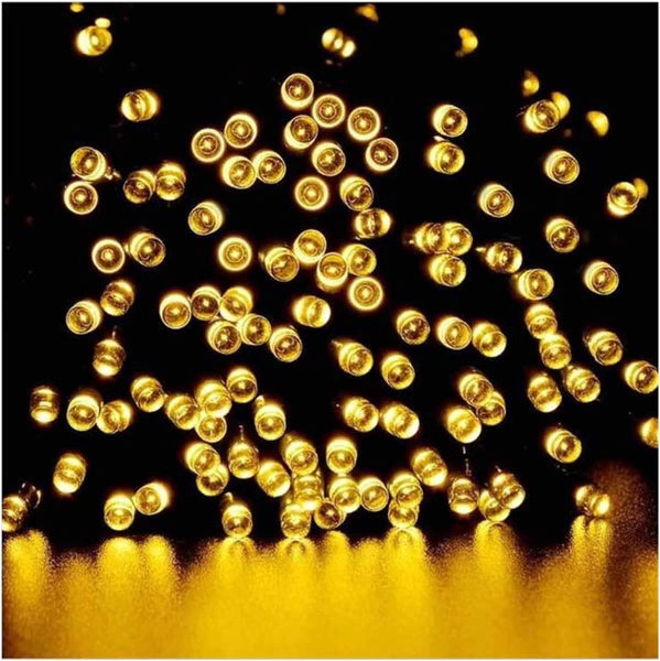 Instalație de Crăciun Liniara 9m, 100 LED, 8 jocuri de lumini, Alb Cald