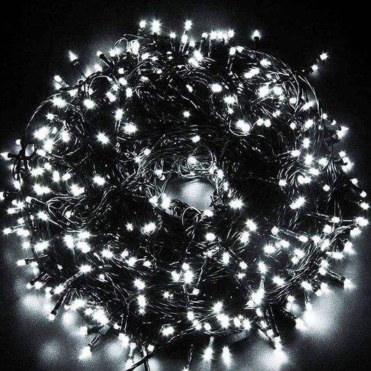 Instalație de Crăciun Liniara 21 M, 300 LED , 8 jocuri de lumini, Lumina Alb Rece