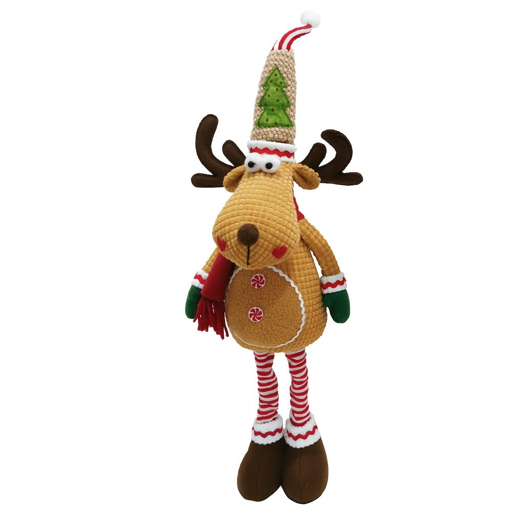 Figurina de Craciun Ren Textil, Ren Telescopic pentru Craciun