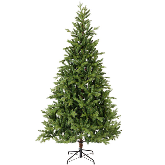Brad artificial cu instalație încorporată , 180 cm înălțime, 128cm diametru, 1246 ramuri, suport metalic inclus