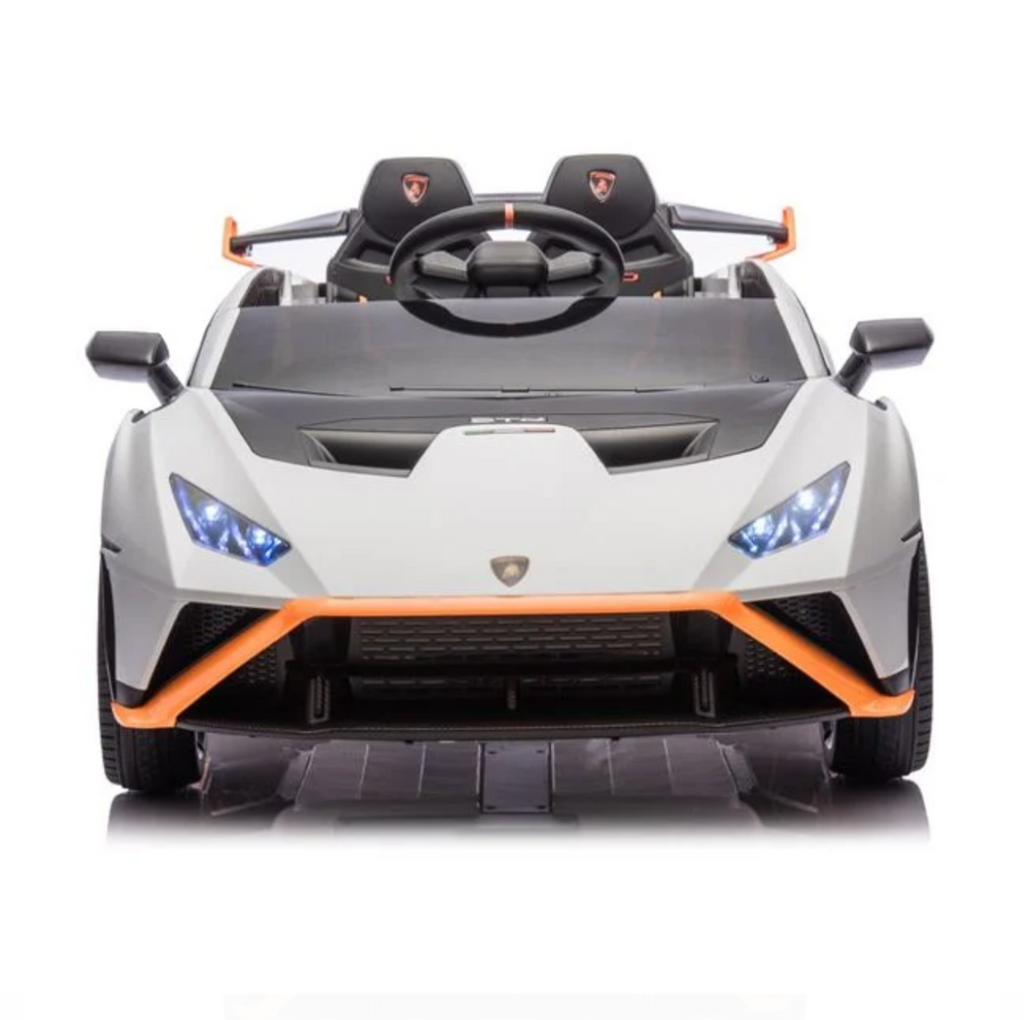 Masinuta Electrica 12V Lamborghini STO -Alba cu Telecomanda , recomandat pentru copii 3-8 ani