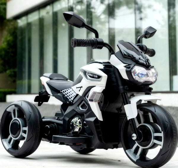 Motocicleta electrica copii 2MOTO 12V, 3 roti, control ghidon+acceleratie, BT si USB